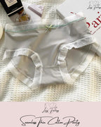 Women's Mid-Waist Sexy Lace Seamless Thin Pure Cotton Panties